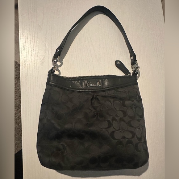 SOLD! Coach hobo style bag. In good condition structurally, leather is too. - Picture 1 of 15